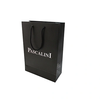 Custom Wholesale Reusable Black Paper Bags with Logo