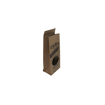 Brown Bakery Paper Bag without Handles with Window for Wholesale Custom