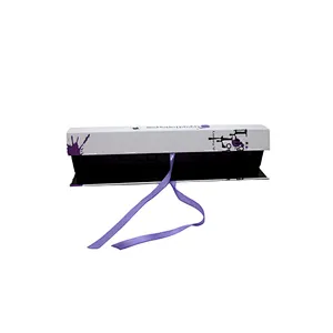 Rigid Cardboard Double-door Custom Hair Extension Packing Box with Ribbon