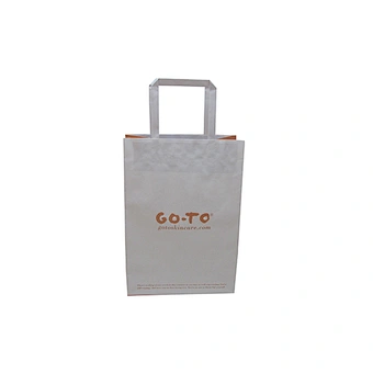 Custom White Kraft Paper Bag with your Logo