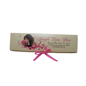 Wholesale Eco-friendly Custom Wig Paper Box with Ribbon