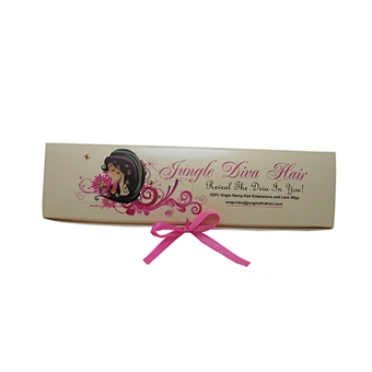 Wholesale Eco-friendly Custom Wig Paper Box with Ribbon