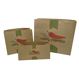 Custom Wholesale Food Packing Take out Paper Bag without Handle