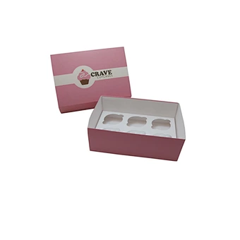 Custom Cupcake Boxes Mini Cake Drawer Box Printing Logo 6 hole Cupcake box