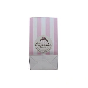 Eco-Friendly Wholesale Custom Bakery Packing Paper Bags without Handles