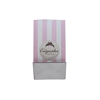 Eco-Friendly Wholesale Custom Bakery Packing Paper Bags without Handles