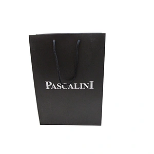 Custom Wholesale Reusable Black Paper Bags with Logo