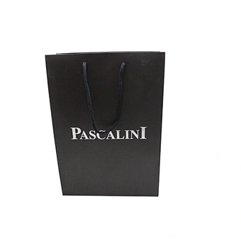 Custom Wholesale Reusable Black Paper Bags with Logo