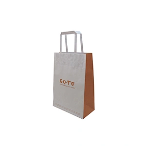 Custom White Kraft Paper Bag with your Logo