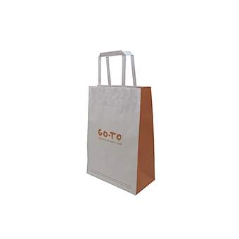 Custom White Kraft Paper Bag with your Logo