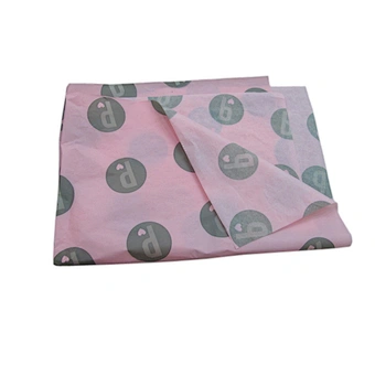High Quality Wholesale Custom Gift Packing paper Logo print Pink Wrapping Tissue Paper for garments