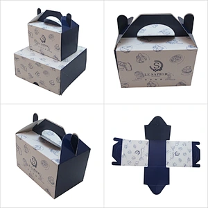Custom small Cake Box cookie Packaging Boxes Printing your logo cake boxes with Handle