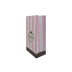 Eco-Friendly Wholesale Custom Bakery Packing Paper Bags without Handles