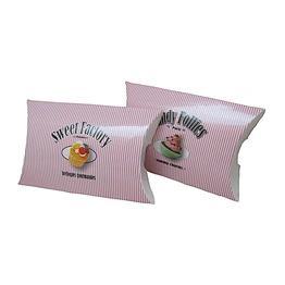 Bakery Candy Packaging Custom Pillow Paper Box with Logo