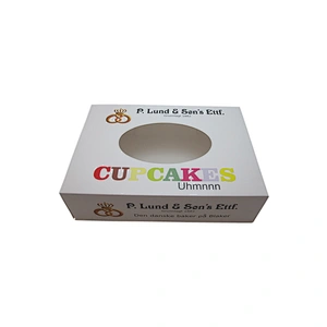 Custom 24 Cup Cake Box Bakery logo Printing Cupcake Packaging Boxes for bakery