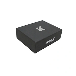 Custom Logo Luxury Black Rigid Cardboard Gift Paper Box with Logo