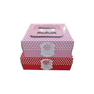 Supplier custom cake box logo printing cake boards with clear window