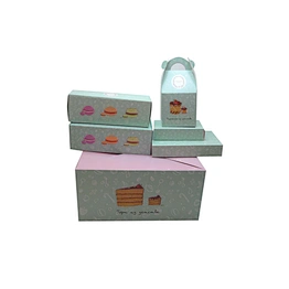Custom cake box cupcake boxes logo printing with handle
