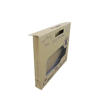 Wholesale Die Cut Color Printing Custom Portable Paper Box with Window