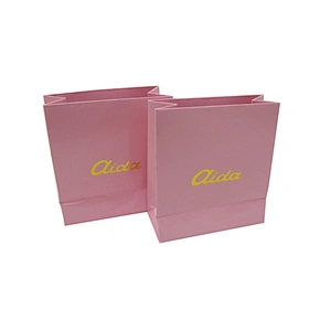 Custom Design Pink Small Exquisite Gift Packing Paper Bag without Handles