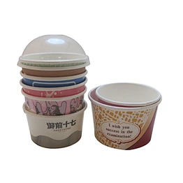 Wholesale tea cup  ice cream cup with lid