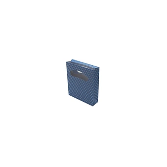 Custom Blue Paper Printed Bag With Die-cut Handle