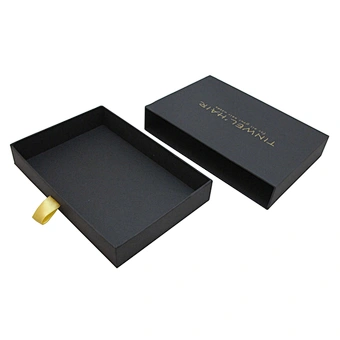 Custom Packaging Gift Jewelry Drawer Paper Box with Ribbon