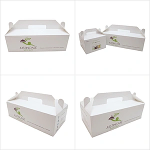 Cutom paper cake box with transparent window