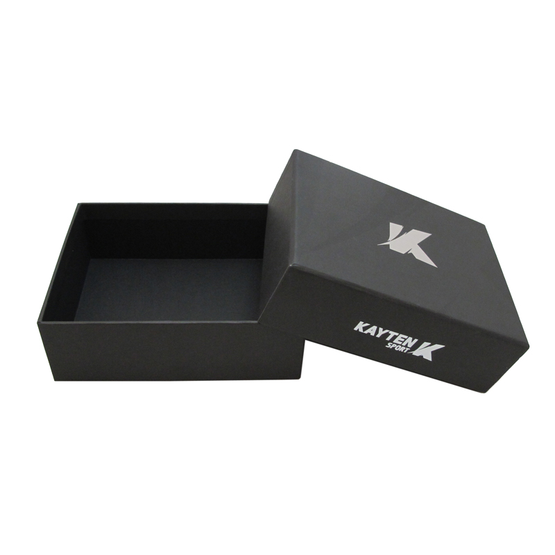 Custom Logo Luxury Black Rigid Cardboard Gift Paper Box with Logo