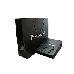 Custom Wholesale Reusable Black Paper Bags with Logo