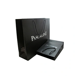 Custom Wholesale Reusable Black Paper Bags with Logo