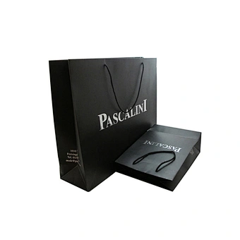 Custom Wholesale Reusable Black Paper Bags with Logo
