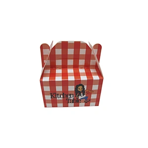 Cutom paper cake box with logo printing bakery packaging box with handle