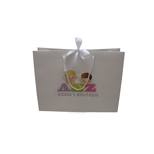 Eco-Friendly Wholesale Children Custom Printed Paper Bag with Handles and Ribbon