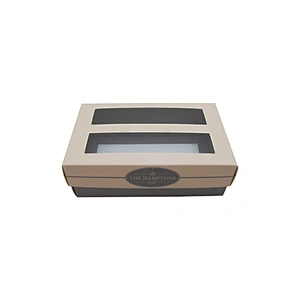 wholesale custom dessert cookie box biscuit paper boxes rectangle bakery cake box with Transparent window