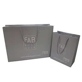 Grey High-Quality Wholesale Eco-friendly Shopping Custom Paper Bags with Handles