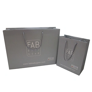 Grey High-Quality Wholesale Eco-friendly Shopping Custom Paper Bags with Handles