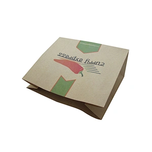 Custom Wholesale Food Packing Take out Paper Bag without Handle
