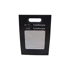 Wholesale Custom Eco-Friendly Die-Cut Black Paper Bag with Window
