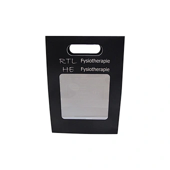 Wholesale Custom Eco-Friendly Die-Cut Black Paper Bag with Window
