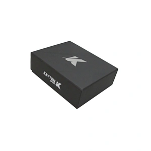 Custom Logo Luxury Black Rigid Cardboard Gift Paper Box with Logo