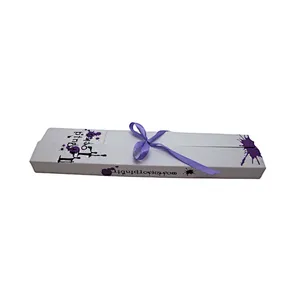 Rigid Cardboard Double-door Custom Hair Extension Packing Box with Ribbon