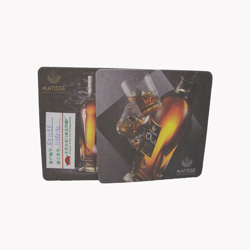 Factory Office Hotel custom print Cardboard Coaster Absorbent Cup Paper Beer Coasters For Drink