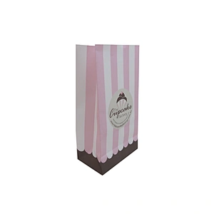 Eco-Friendly Wholesale Custom Bakery Packing Paper Bags without Handles