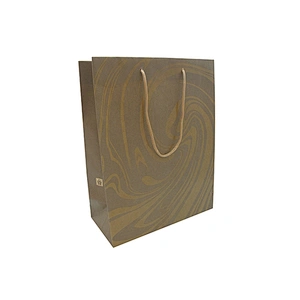 Custom Logo Eco-Friendly Wholesale Brown Kraft Paper Bag with Twist Handle
