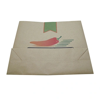Custom Wholesale Food Packing Take out Paper Bag without Handle