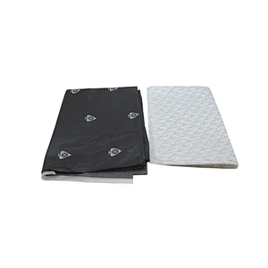 Eco friendly black wrapping tissue paper custom full printed tissue paper with logo print