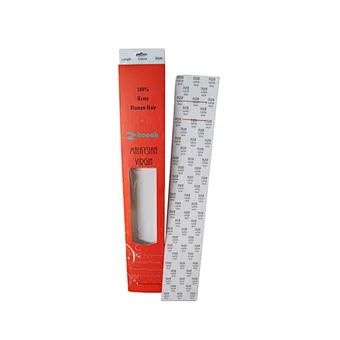 New Top-rated 300g White Cardboard Matt lamination Custom Hair Extension Box with Window