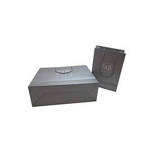 Grey High-Quality Wholesale Eco-friendly Shopping Custom Paper Bags with Handles