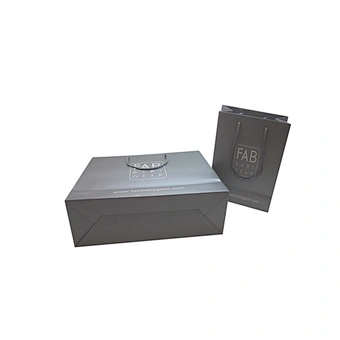Grey High-Quality Wholesale Eco-friendly Shopping Custom Paper Bags with Handles